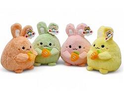 عروسک خرگوش تپل هویج به دست 20 سانت